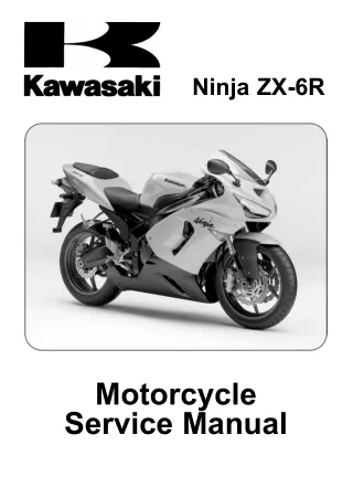 2005 KAWASAKI ZX636C1 NINJA ZX-6R Service Repair Manual