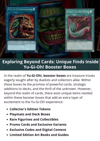 Exploring Beyond Cards Unique Finds Inside Yu-Gi-Oh! Booster Boxes