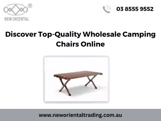 Discover Top-Quality Wholesale Camping Chairs Online