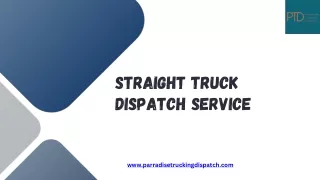 Get Efficient & Reliable Straight Truck Dispatch Service