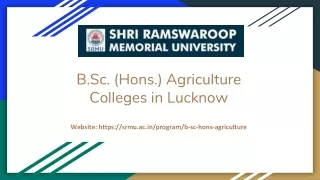 B.Sc. (Hons.) Agriculture Colleges in Lucknow