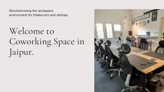 "Coworking in Jaipur: Fostering Creativity and Community in the Heart of Rajasth