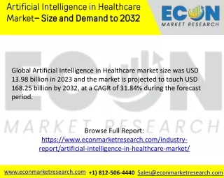 Artificial Intelligence in Healthcare Market: Revolutionizing the Medical Indus