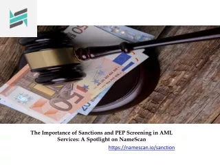 The Importance of Sanctions and PEP Screening in AML Services A Spotlight on NameScan