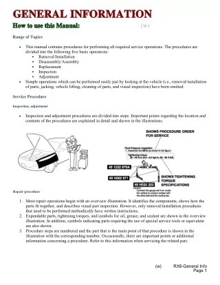 2005 Mazda Rx8 Service Repair Manual