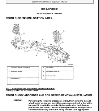 2005 Mazda5 Service Repair Manual