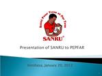 Presentation of SANRU to PEPFAR