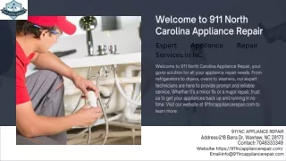 Expert 911 NC Appliance Repair Service in Charlotte