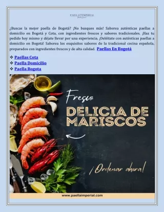 Paella A Domicilio