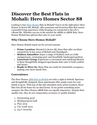 Hero homes the Best Flats in Mohali (1)