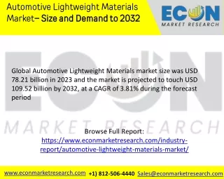 Automotive Lightweight Materials Market: Driving Efficiency and Sustainability i