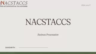 37th Business Presentation For NACSTACCS