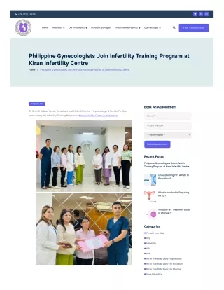 Philippine Gynecologists Join Infertility Training Program at Kiran Infertility