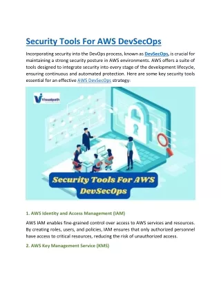 DevSecOps Course in Hyderabad | AWS DevSecOps Training