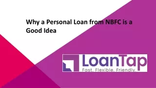 Why a Personal Loan from NBFC is a Good Idea