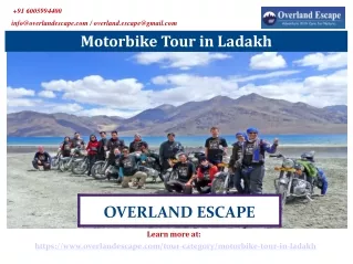 Motorbike Tour in Ladakh