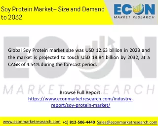 Soy Protein Market: Growth Trends, Key Players, and Future Prospects