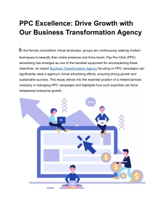 PPC Excellence: Drive Growth with Our Business Transformation Agency