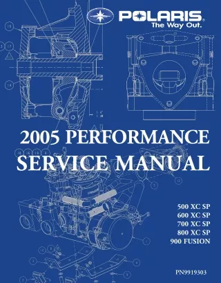 2005 Polaris 500 XC SP M-10 SNOWMOBILE Service Repair Manual