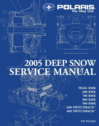 2005 Polaris 700 RMK 151 SNOWMOBILE Service Repair Manual