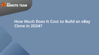 How Much Does It Cost to Build an eBay Clone in 2024