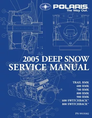 2005 Polaris 900 RMK 166 SNOWMOBILE Service Repair Manual