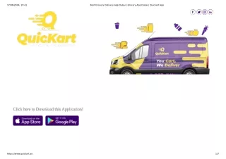 Best Grocery Delivery App Dubai|  Grocery App Dubai | Quickart App