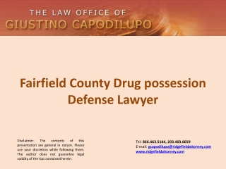 Fairfield County Drug possession Defense Lawyer