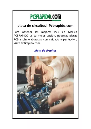 placa de circuitos Pcbrapido.com