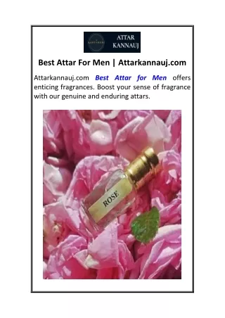 Best Attar For Men  Attarkannauj.com