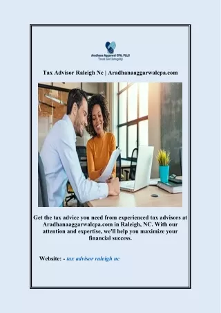 Tax Advisor Raleigh Nc | Aradhanaaggarwalcpa.com