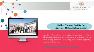 Skilled Nursing Facility Los Angeles Hollenbeckpalms.com