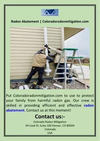 Radon Abatement  Coloradoradonmitigation.com