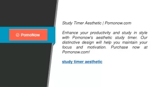 Study Timer Aesthetic  Pomonow.com