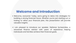 Stefanos Symeonides: Strategies from a Finance Advisor
