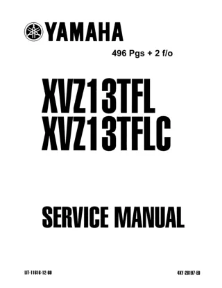 2005 Yamaha XVZ1300TFT Royal Star Venture Service Repair Manual