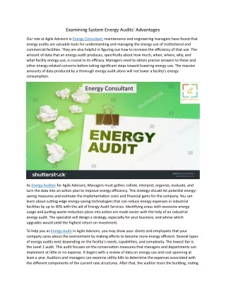 Examining System Energy Audits 18.6.24