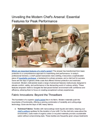 Unveiling the Modern Chef's Arsenal_ Essential Features for Peak Performance