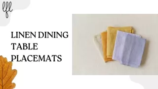 linen dining table placemats