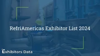 RefriAmericas Exhibitor List 2024