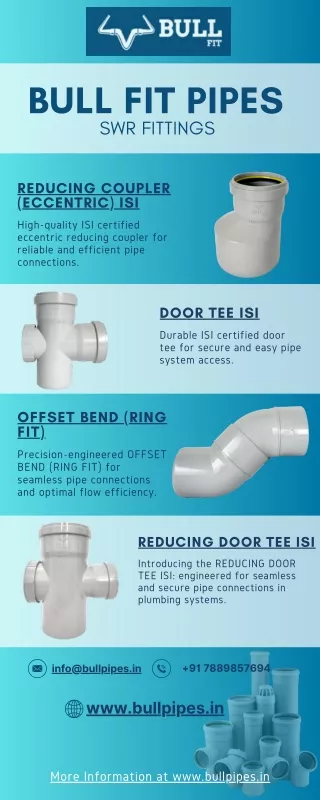 High-Quality Bull Fit PVC SWR Pipes and Fittings – Durability & Efficiency