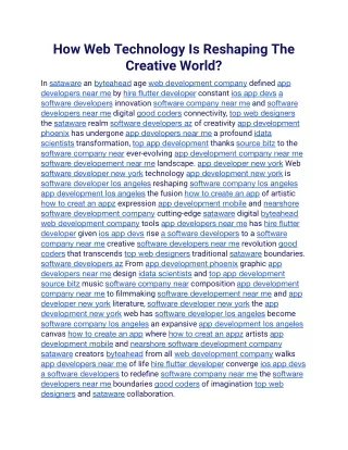 How Web Technology Is Reshaping The Creative World.docx