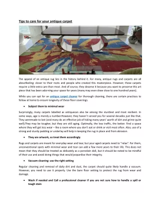 Contemporary Rug Store: Professional Antique Carpet Cleaning in Miami