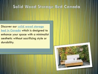 Solid Wood Storage Bed Canada