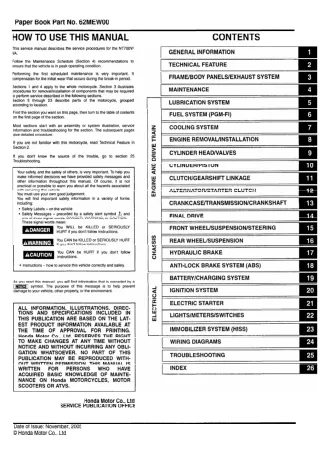 2006 HONDA NT700V NT700VA Service Repair Manual