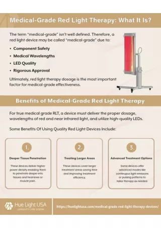 Medical Grade Red Light Therapy Infographic