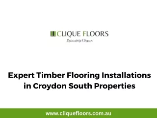 Expert Timber Flooring Installations in Croydon South Properties