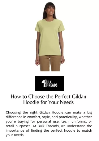 How to Choose the Perfect Gildan Hoodie for Your Needs