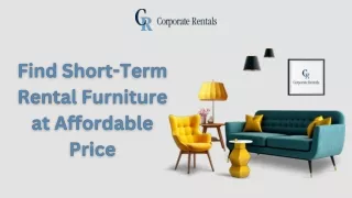 Find Short-Term Rental Furniture at Affordable Price