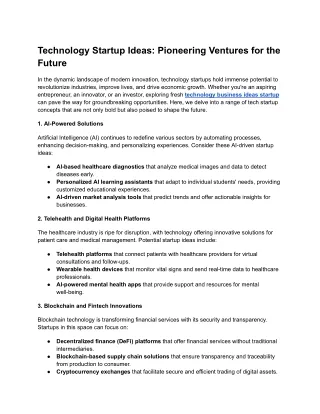 Technology Startup Ideas_ Pioneering Ventures for the Future (1)